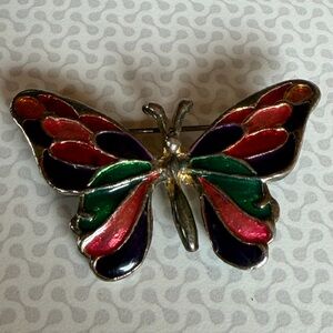 Colorful Butterfly Brooch